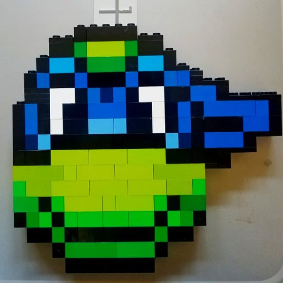 Up-Cycled TMNT Pixelated Wall Art - Picture 1 of 2